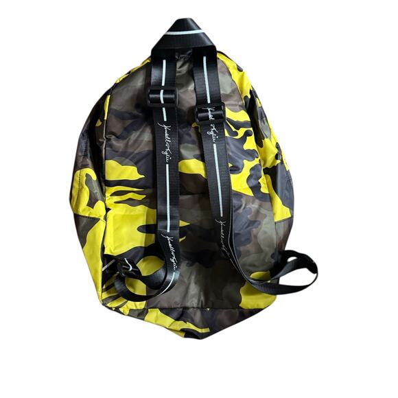 Kendall +Kylie Los Angeles Neon Yellow Black Camouflage Backpack Polyester
